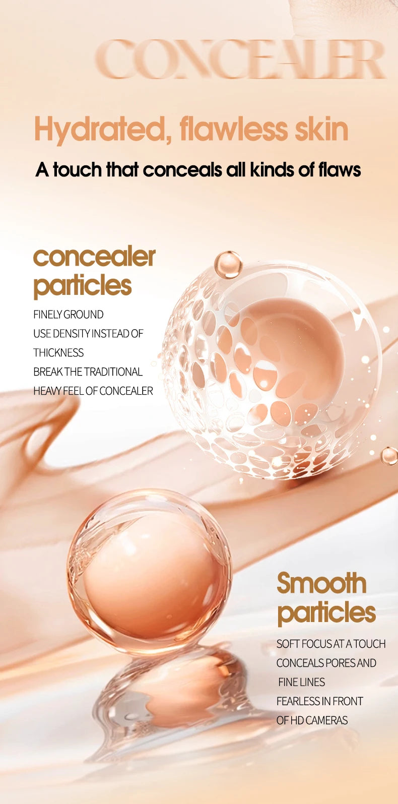 Double-Ended Face Concealer with Built-in Blending Brush