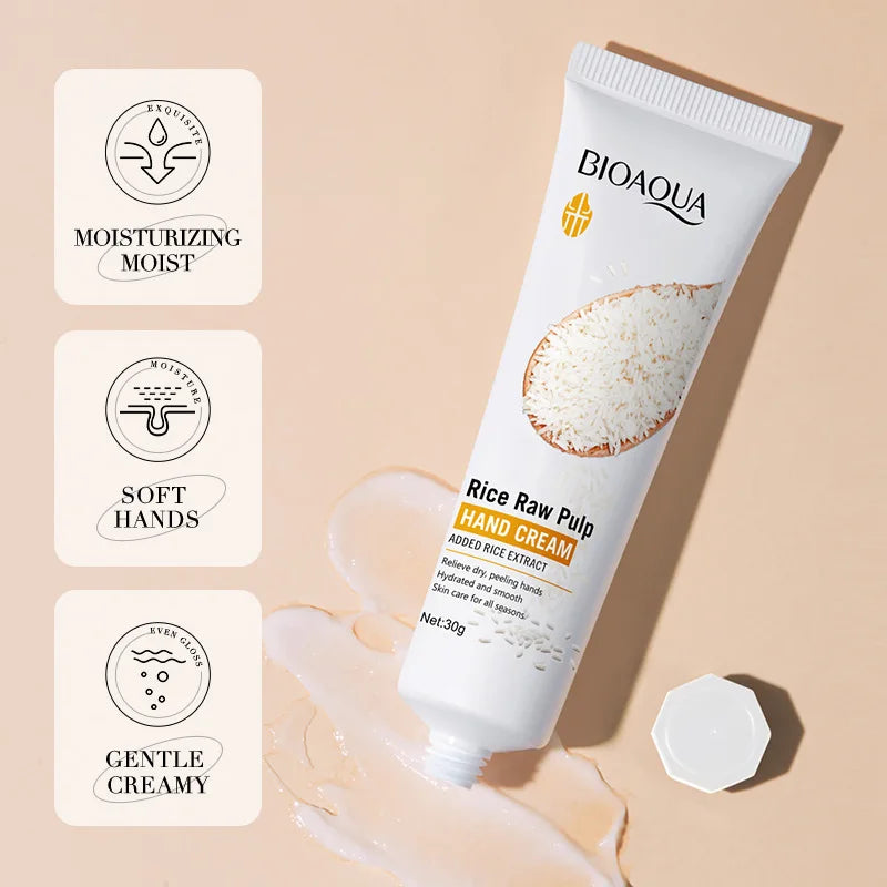 Moisturizing Rice Extract Hand Cream Set for Dry Skin