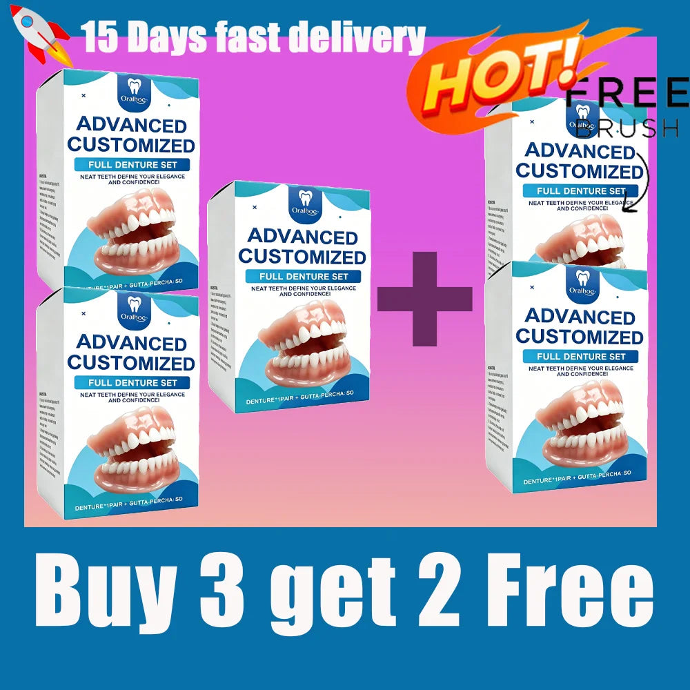 Realistic Natural Texture Cosmetic Denture Set