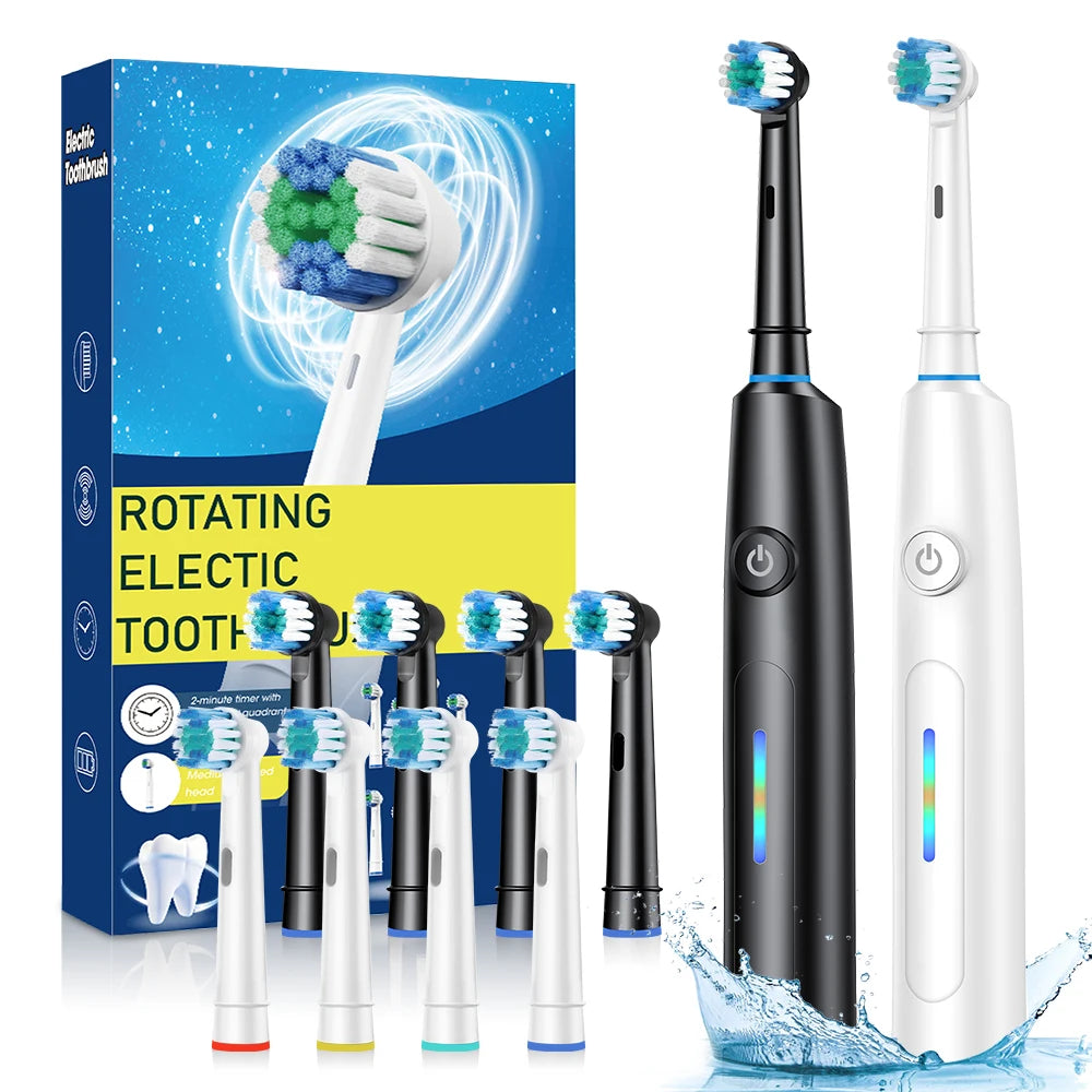 3D Rotating Electric Toothbrush for Deep Cleaning