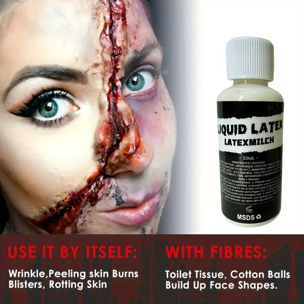 Liquid Latex for SFX Makeup and Halloween Special Effects