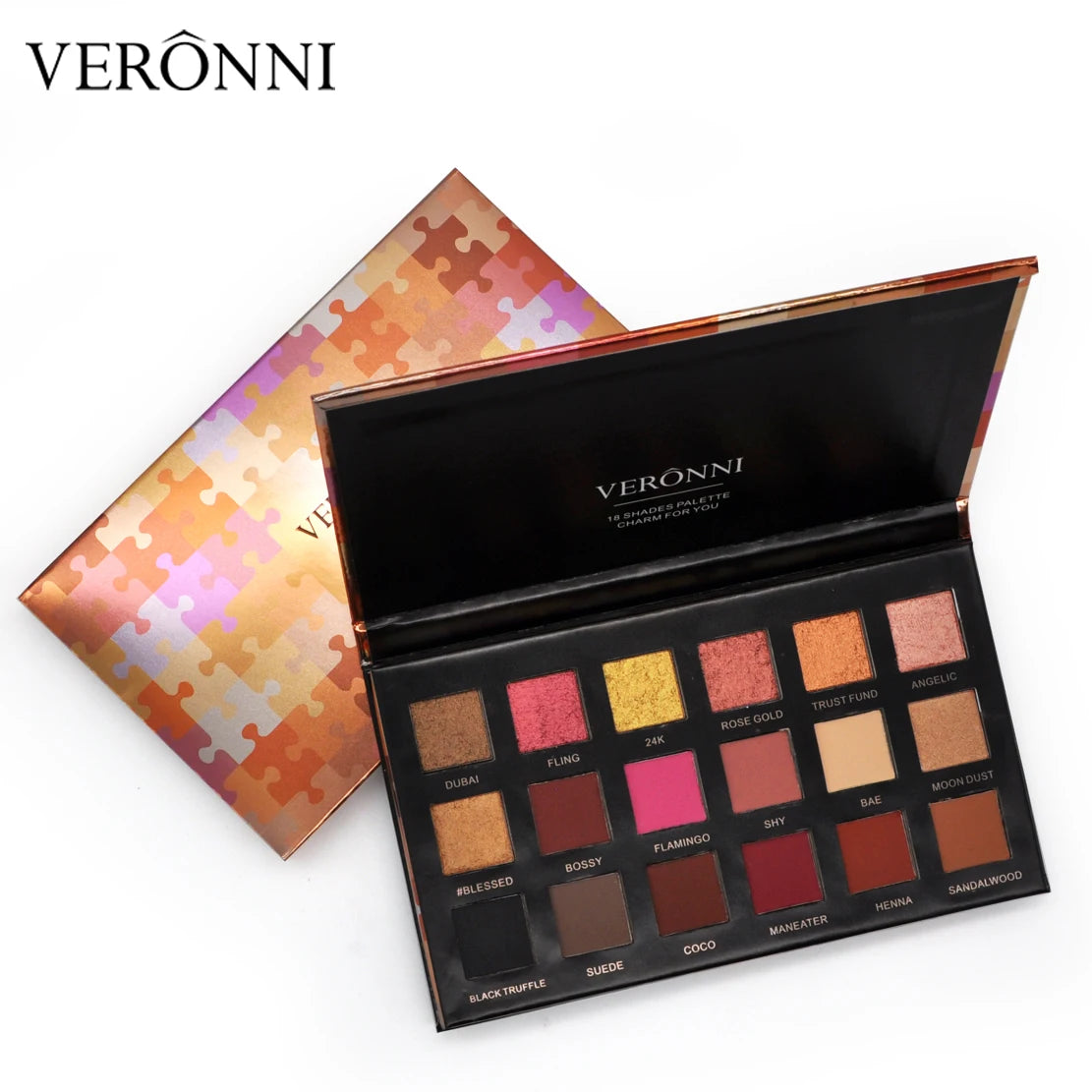 18-Color Waterproof Long-Lasting Eyeshadow Palette - 17