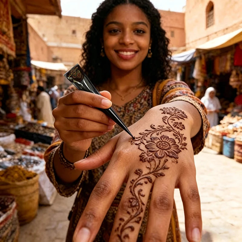 Semi-Permanent Waterproof Henna Tattoo Paste