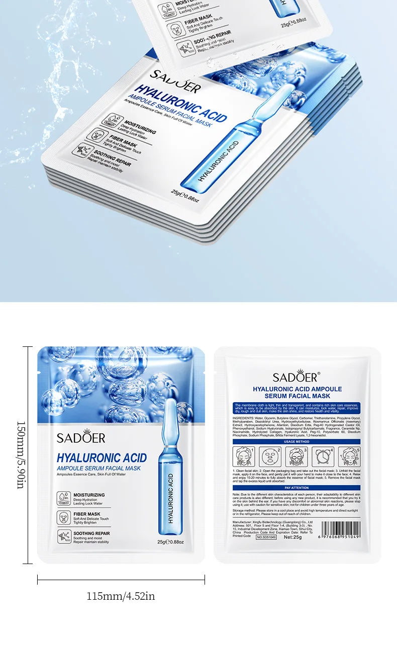 Hydrating Hyaluronic Acid Sheet Masks for Radiant Skin - 21