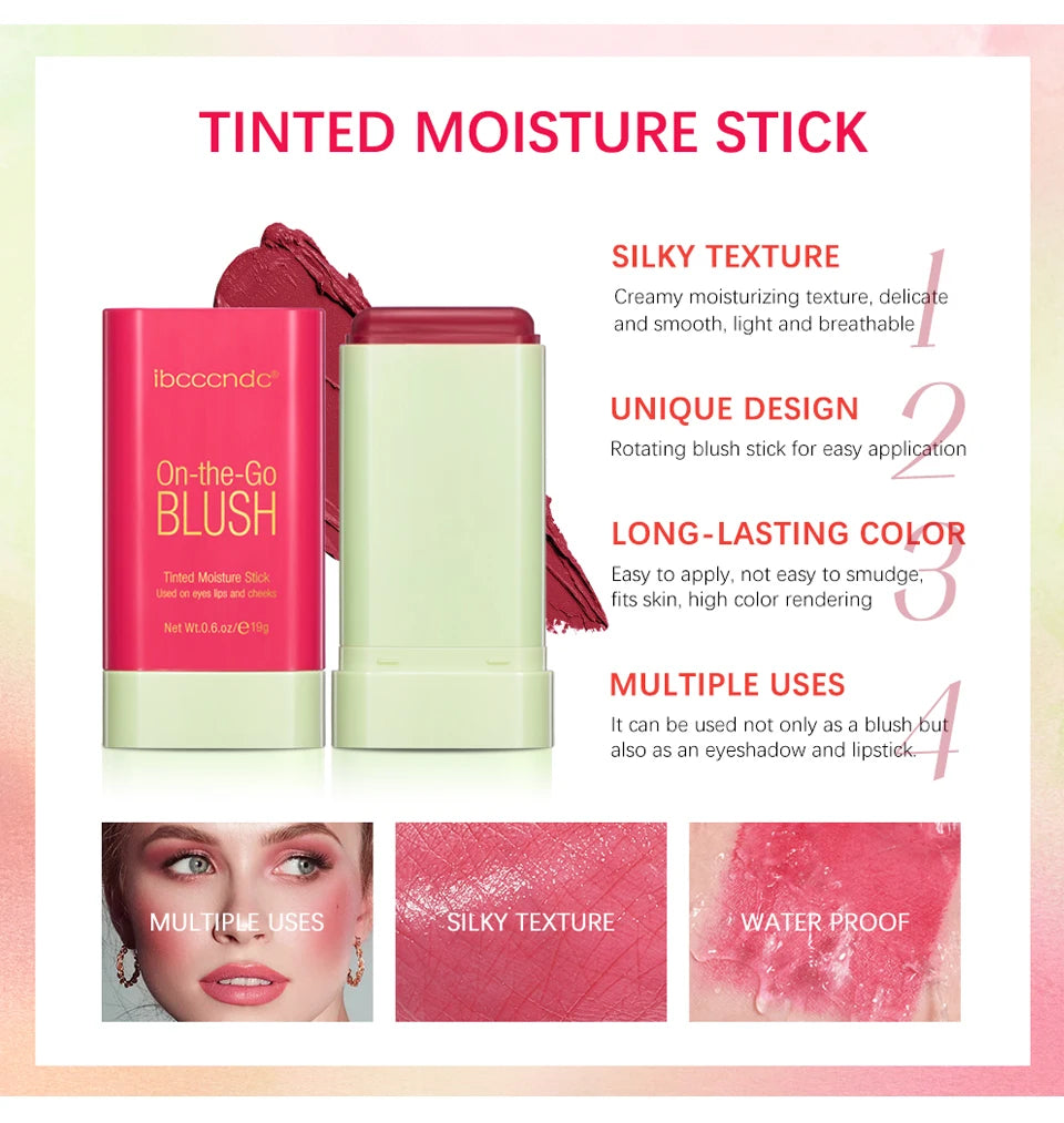 Cream Blush and Lip Tint Stick for Natural Glow - 20