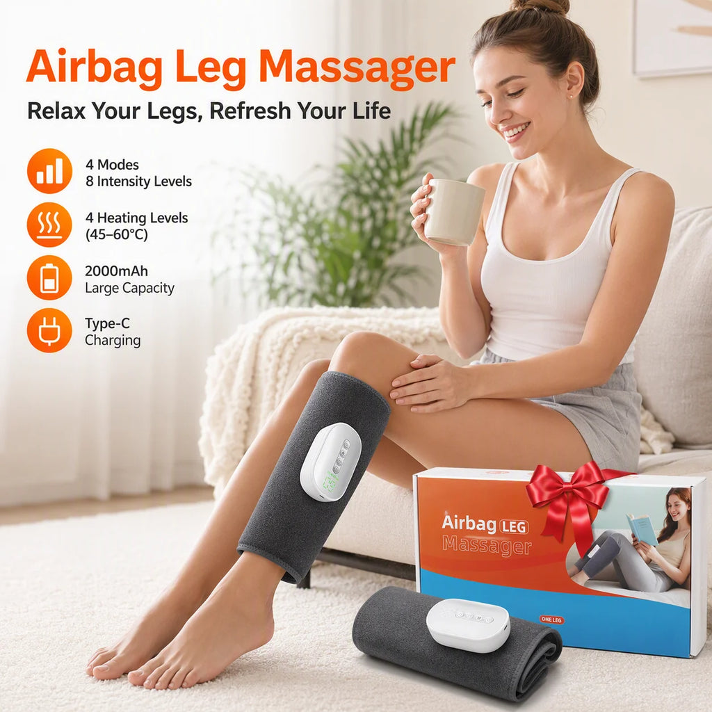 Cordless Heated Air Compression Leg Massager