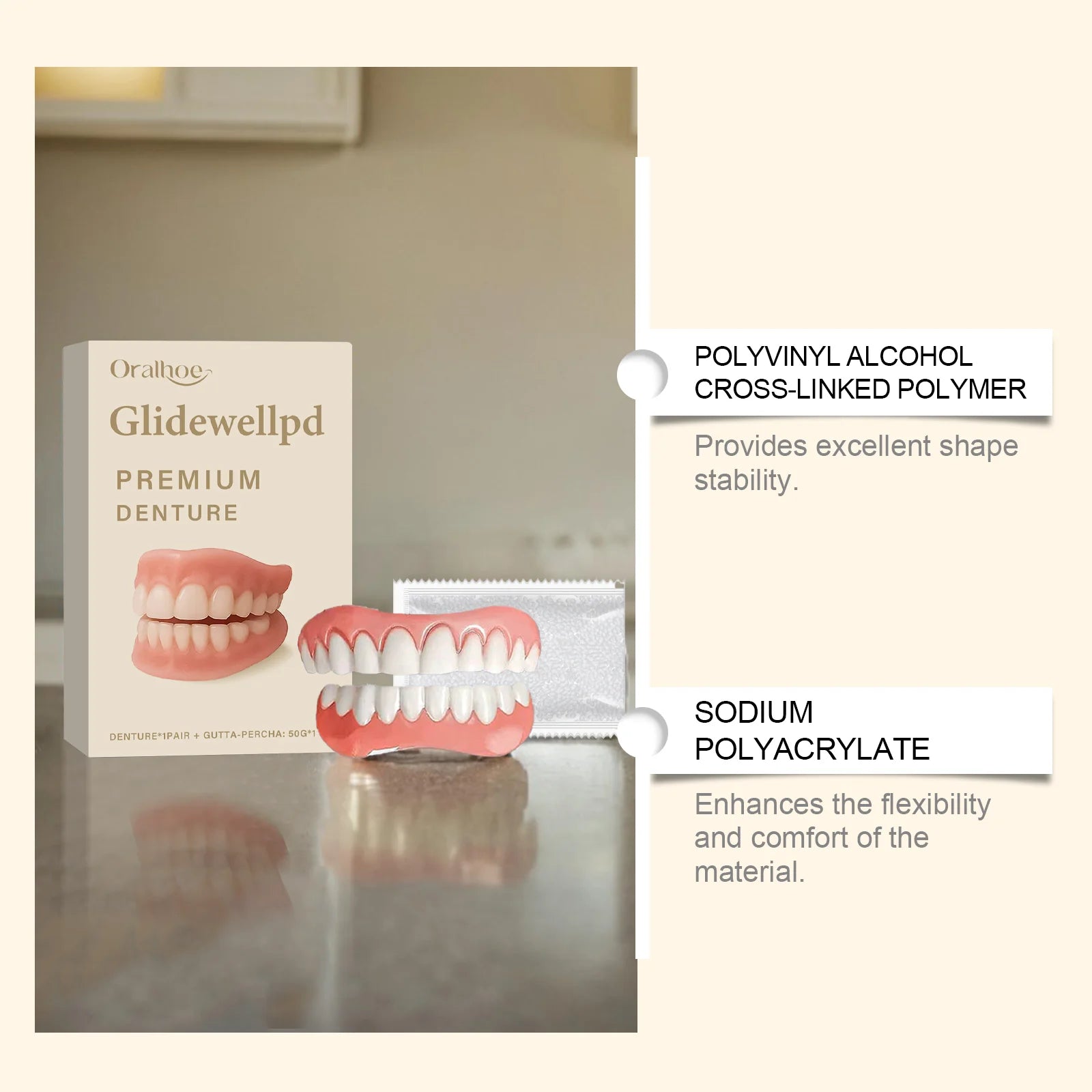 Temporary Silicone Denture Set for Instant Smile Restoration - 10