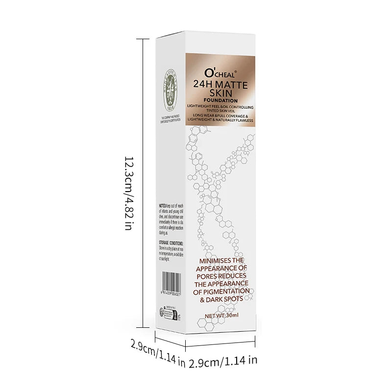 Long-Lasting Waterproof Matte Liquid Foundation