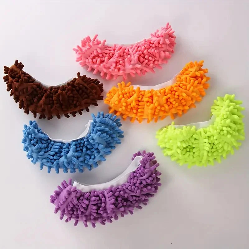 Chenille Microfiber Mop Shoe Covers for Hands-Free Floor Cleaning - 3