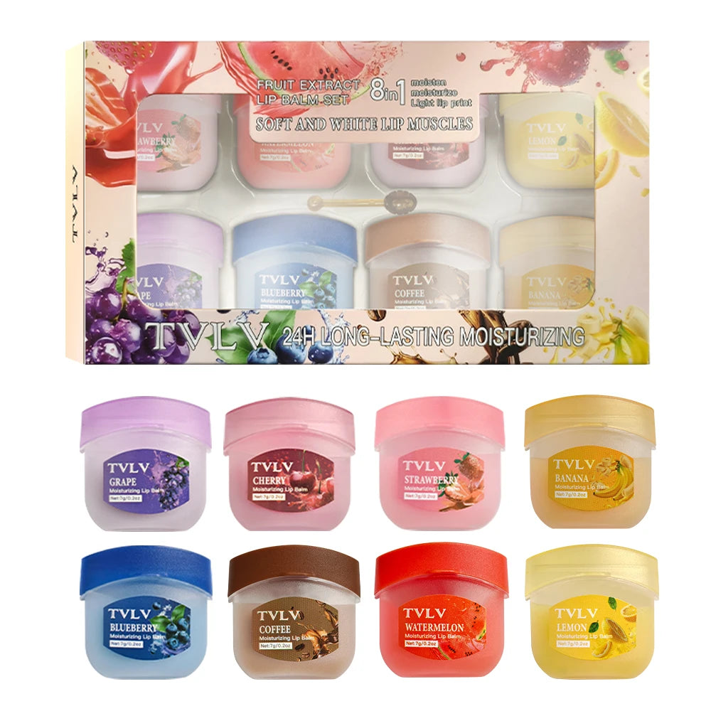 Hydrating Fruit Extract Lip Balm Set for Soft Smooth Lips