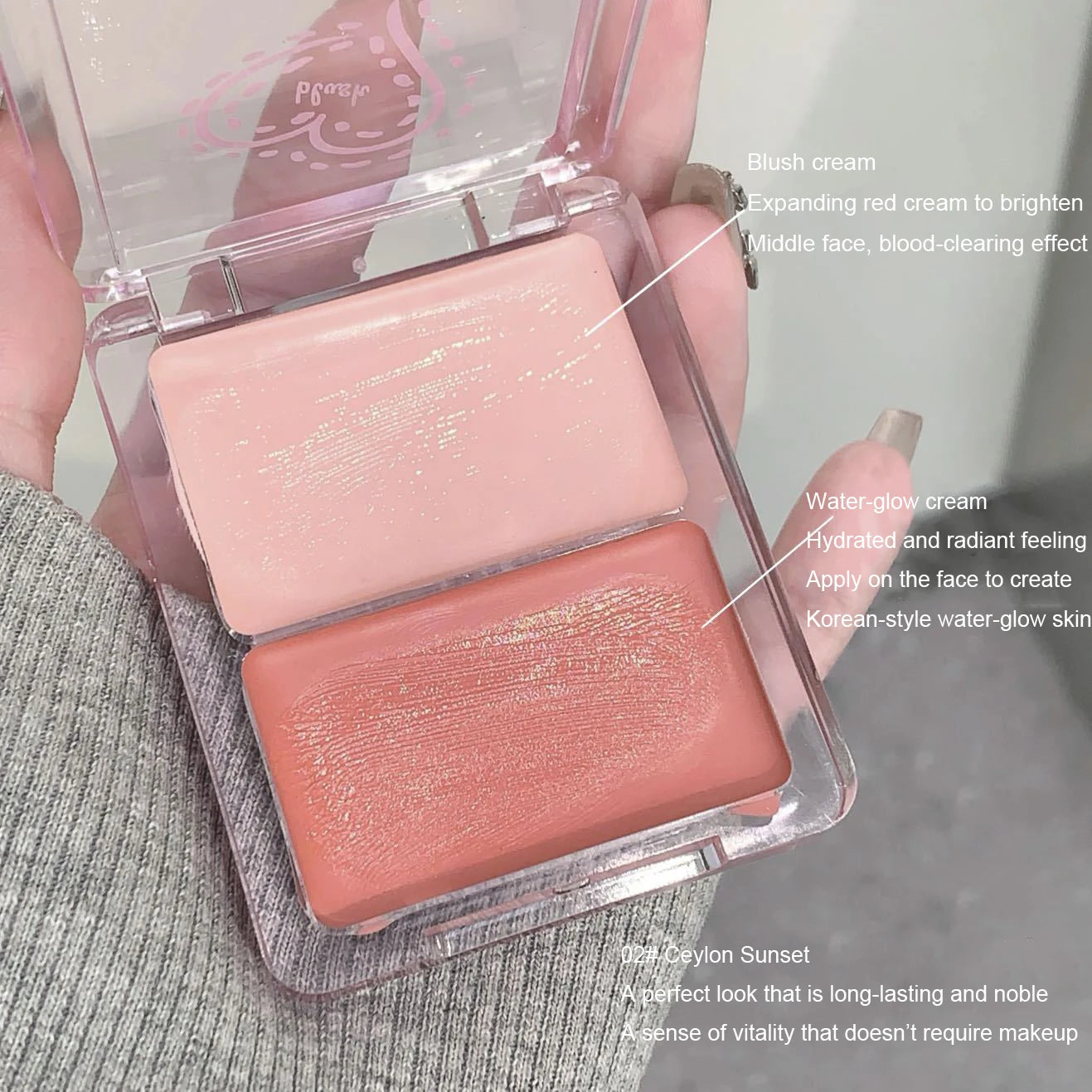 Two-Tone Jelly Cream Blush for Radiant Glow - 9