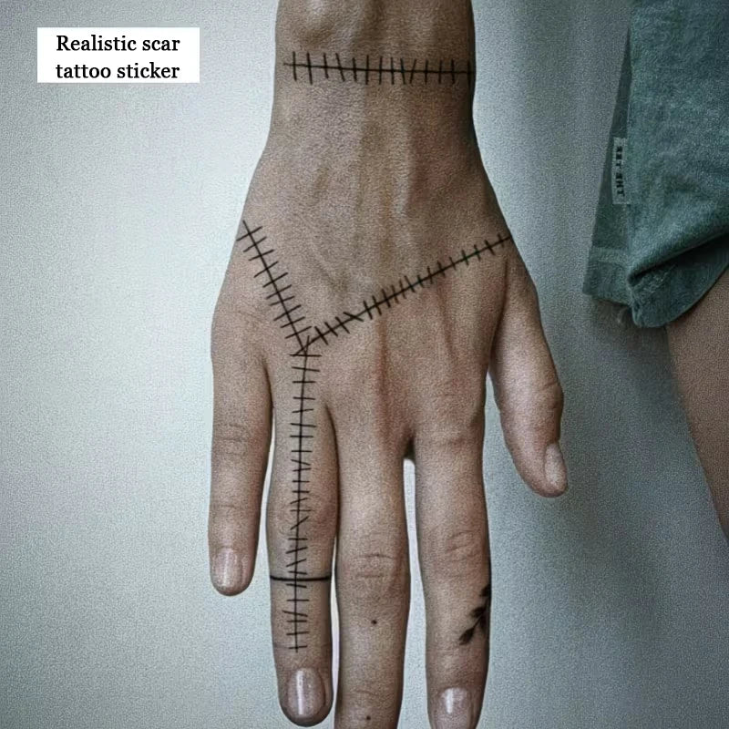 Realistic Scar Effect Temporary Tattoo Stickers - 3