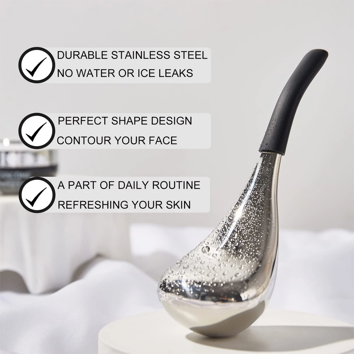 Stainless Steel Facial Cooling Globes for Puffiness and Pores
