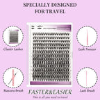 DIY Cluster Eyelash Extension Kit for Natural Wispy Look