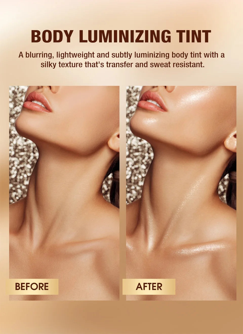 Liquid Glitter Highlighter for Radiant Face and Body Glow