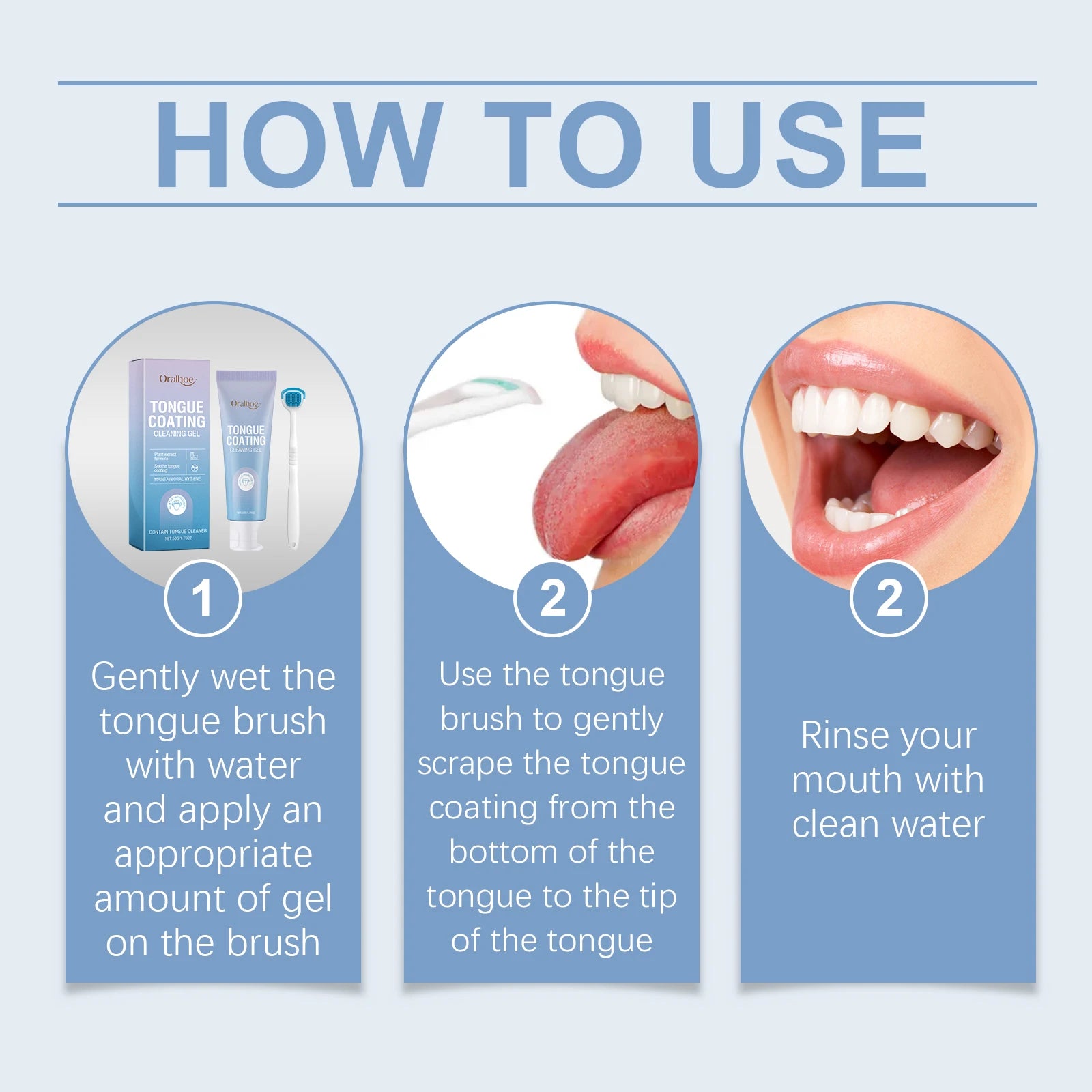 Tongue Cleaning Gel and Scraper Kit for Fresh Breath - 17
