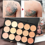 15-Color Professional Face Concealer Palette for Flawless Skin