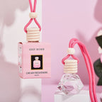 Pink Hanging Car Air Freshener Perfume Bottle