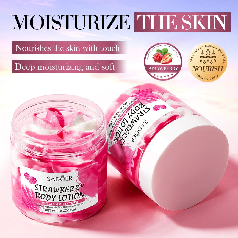 Strawberry Moisturizing Body Lotion for Smooth Radiant Skin