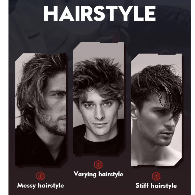 Men's Retro Hair Styling Wax for Strong Hold and Natural Volume