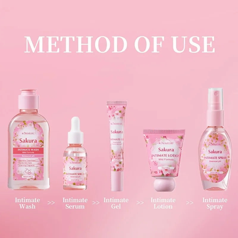 5-Piece Sakura Intimate Care and Hygiene Set