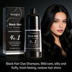 4-in-1 Instant Black Hair Dye and Nourishing Shampoo