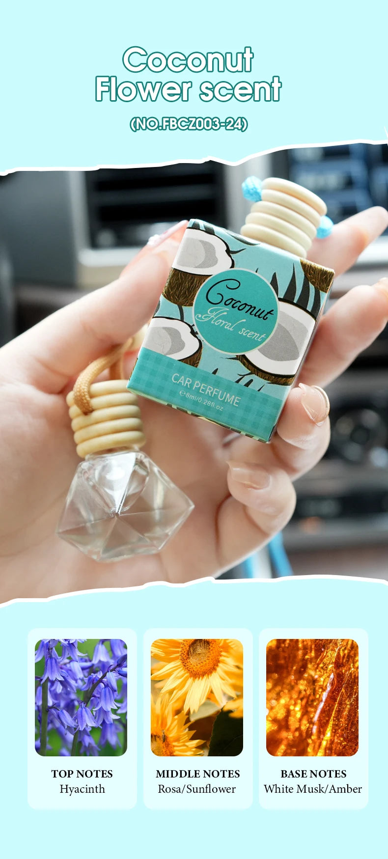 Hanging Fragrant Wooden Car Air Freshener