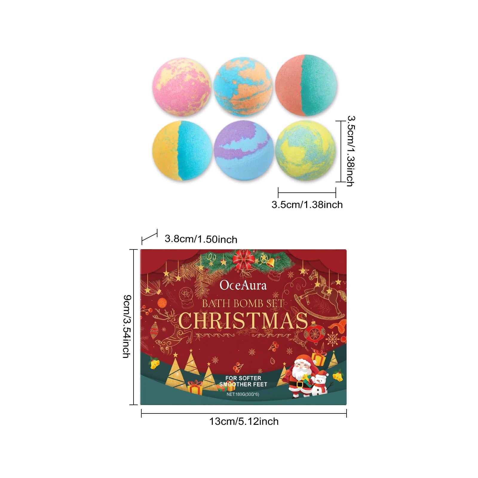 Relaxing Bath Bomb Gift Set for Kids - 6