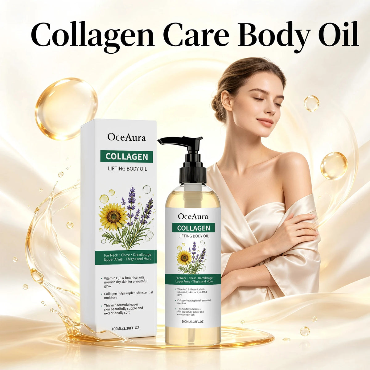 Collagen Nourishing Body Oil for Smooth Hydrated Skin