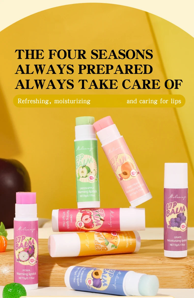 12-Piece Fruity Moisturizing Lip Balm Set for Dry Lips - 18