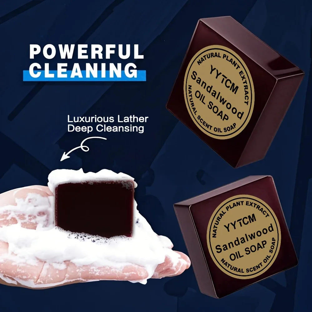Men's Natural Sandalwood Scented Body Soap - 8