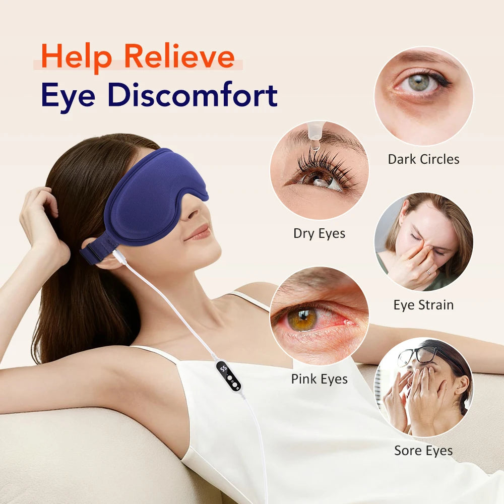 Heated Vibrating Eye Massager for Stress Relief