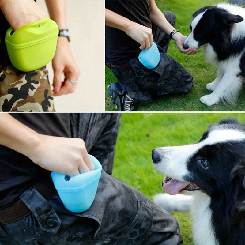 Portable Silicone Dog Treat Training Pouch