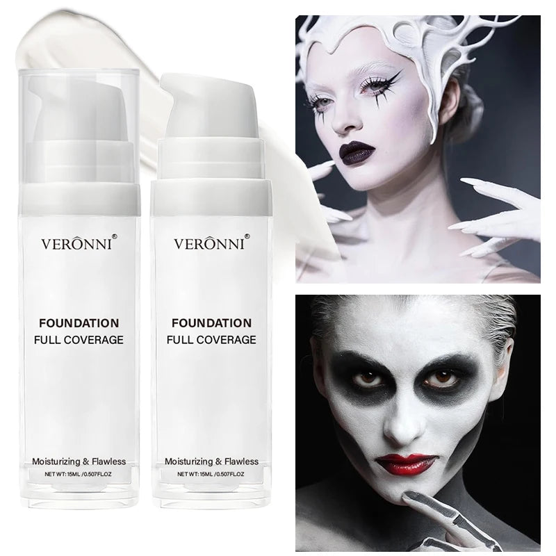 Pure White Liquid Foundation for Cosplay and Stage Makeup