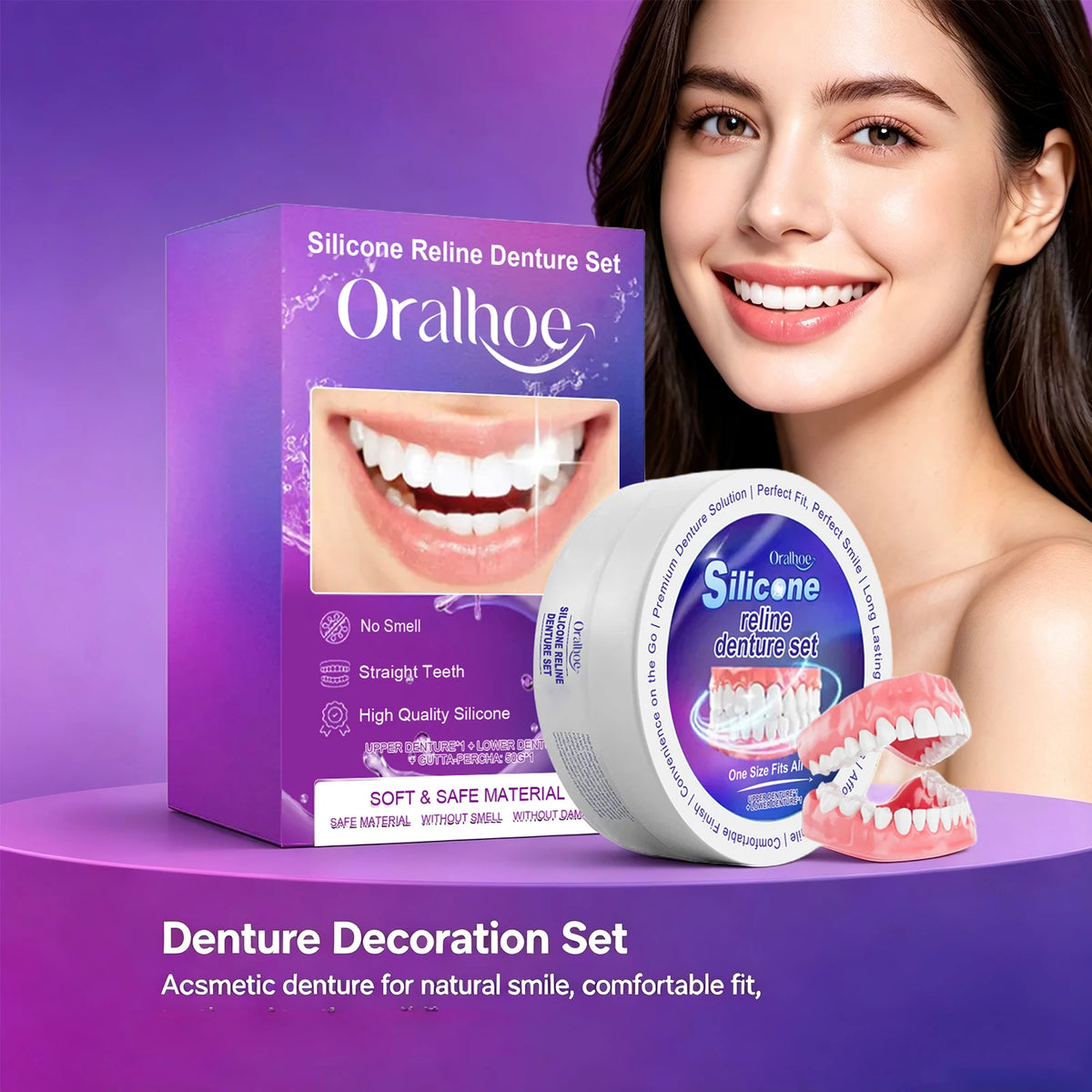 Comfortable Silicone Denture Reline and Fitting Set