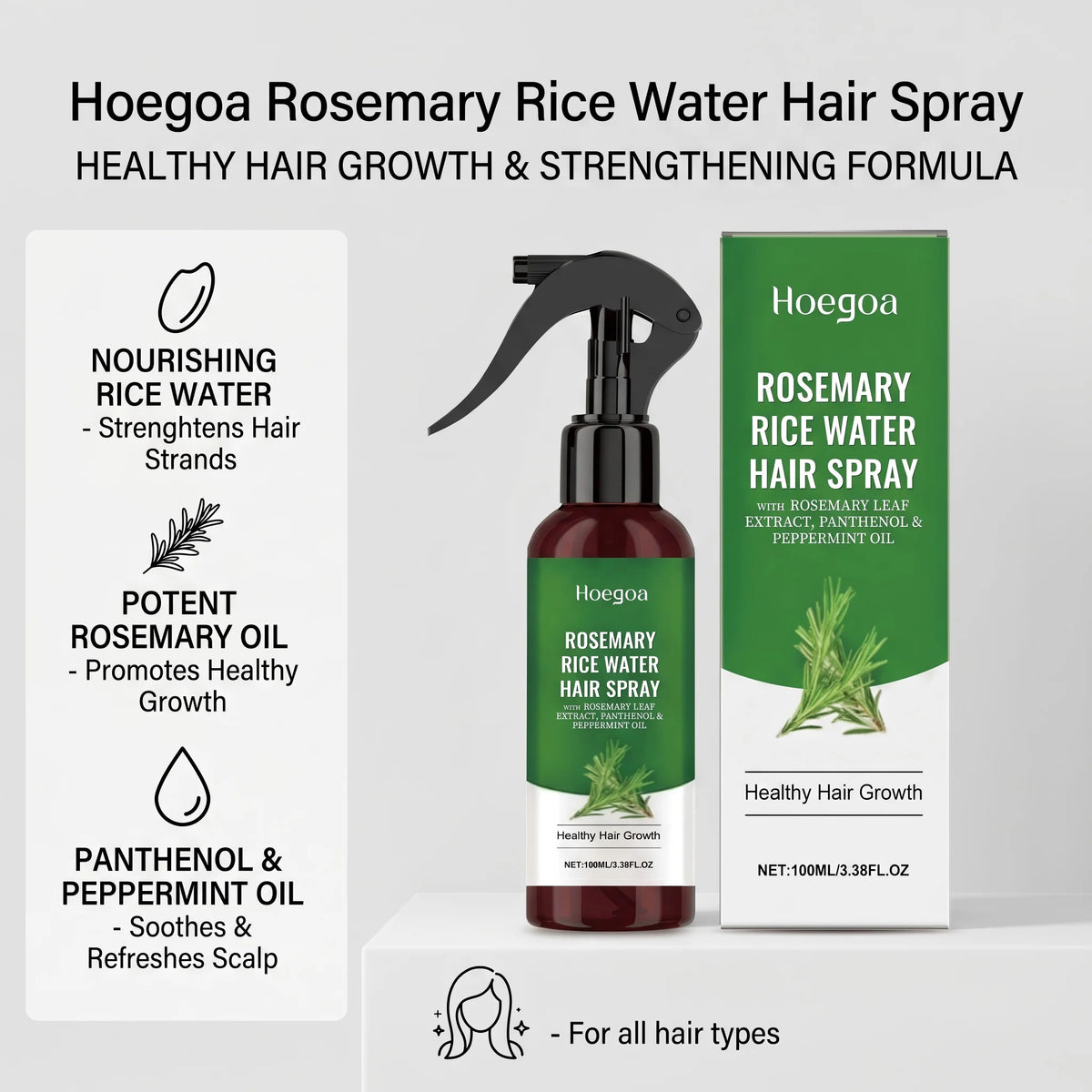 Rosemary Rice Water Hair Growth Spray