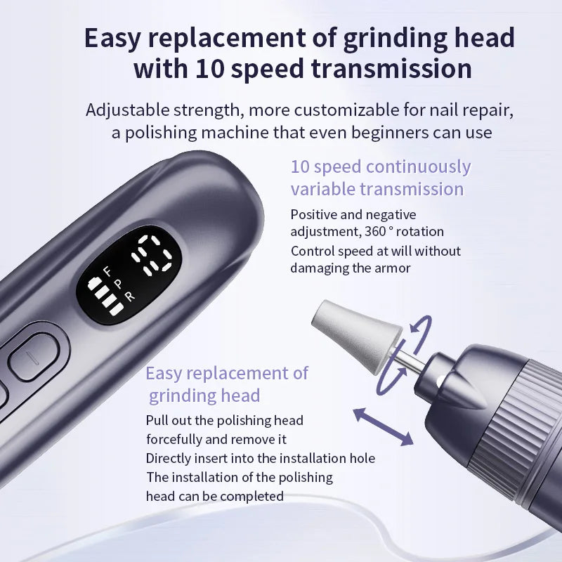 Electric Cordless Nail Drill and Manicure Kit