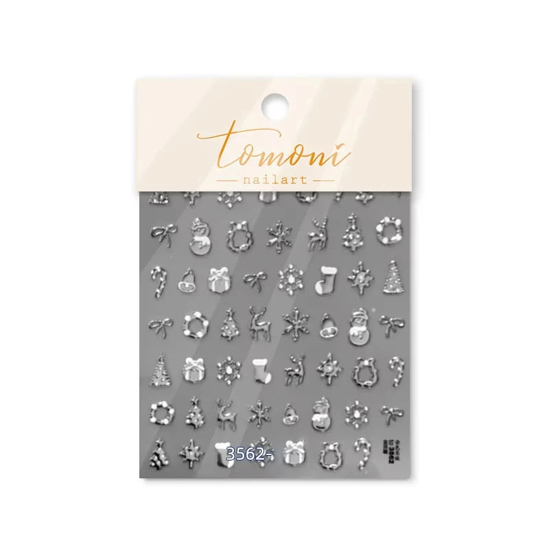 Festive Christmas Holiday Nail Art Decals