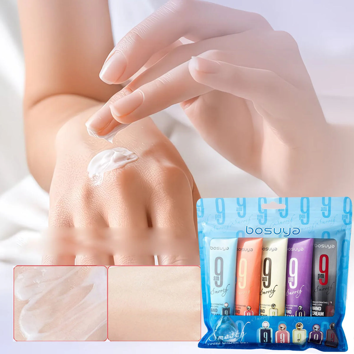 Moisturizing Floral Hand Cream Set for Dry Skin