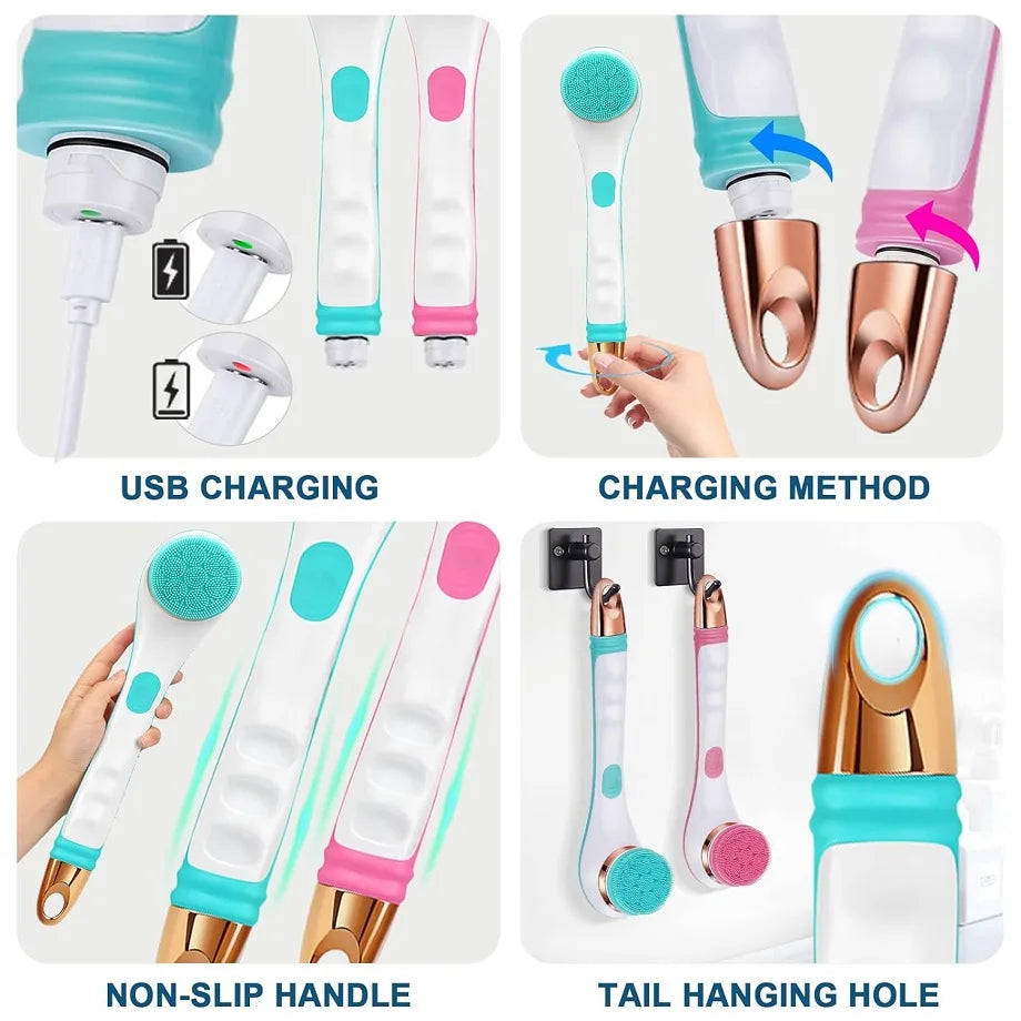Electric Long-Handle Spin Bath Brush