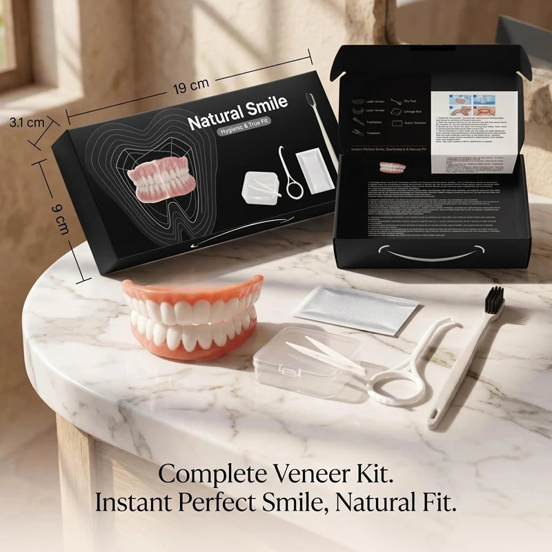 Comfort Fit Full Mouth Denture Set with Cleaning Kit