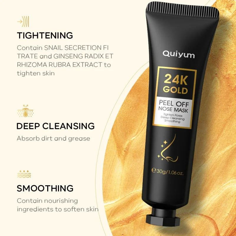 24K Gold Deep Cleansing Pore Peel-Off Nose Mask - 5