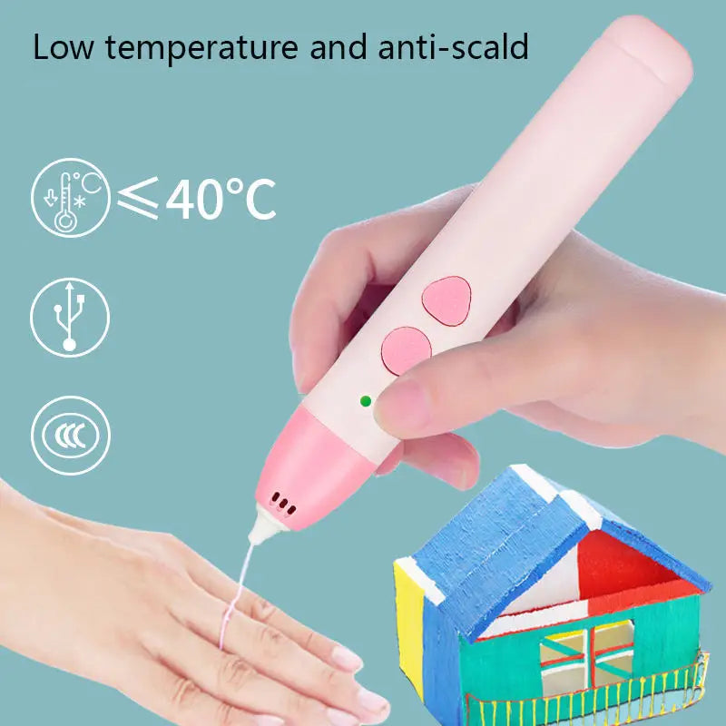 Intelligent Low-Temperature 3D Printing Pen for Kids