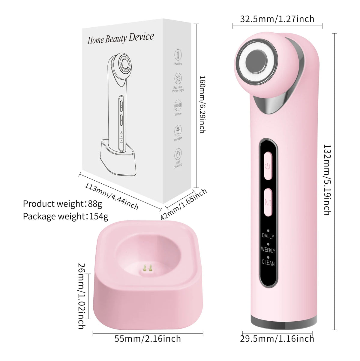 3-in-1 LED Photon Eye and Facial Rejuvenation Wand