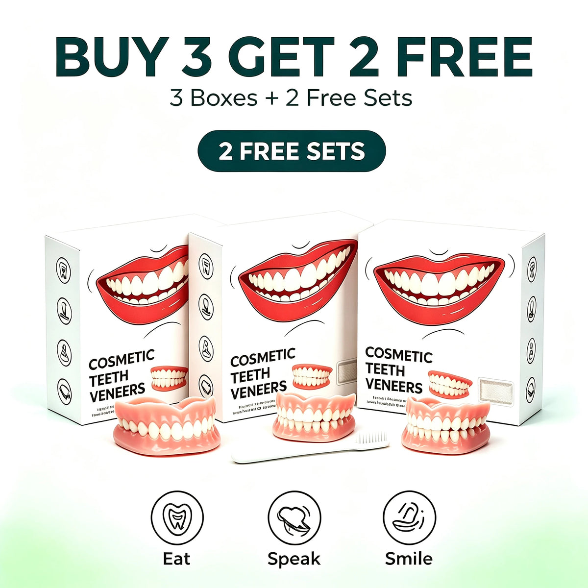 Comfortable Silicone Denture Set for Daily Use