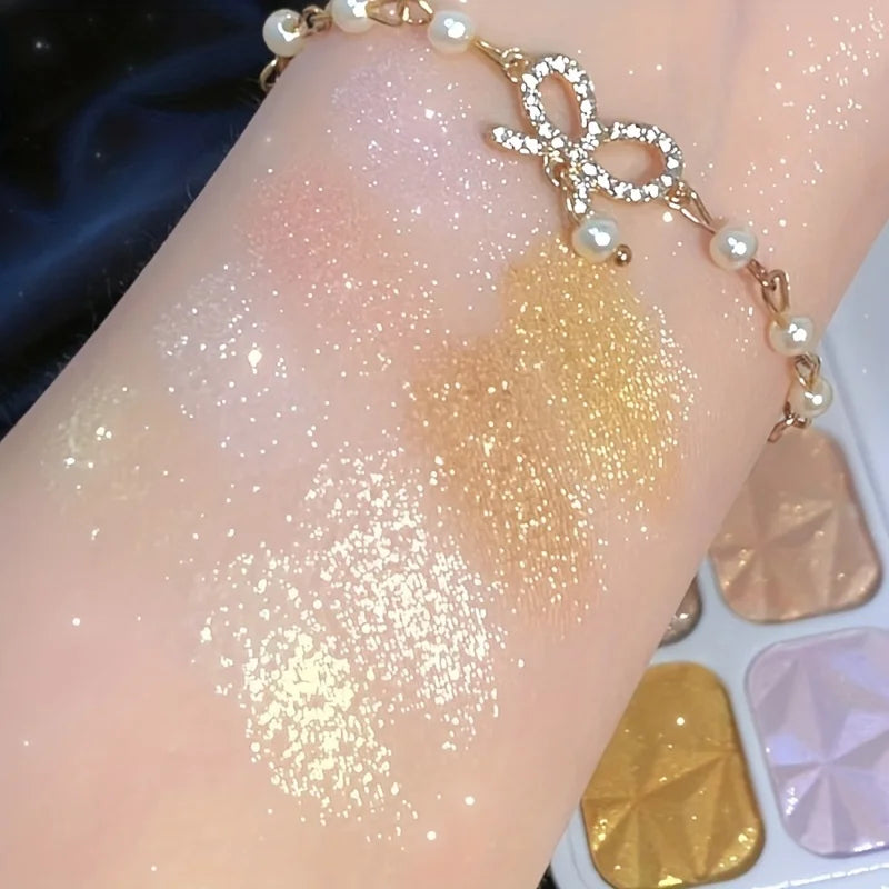 8-Color Shimmer Highlighter and Eyeshadow Palette