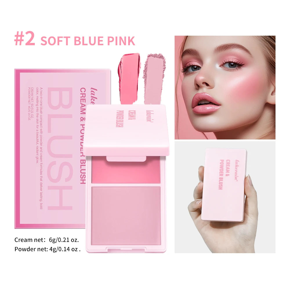 2-in-1 Cream and Powder Face Blush Duo - 19