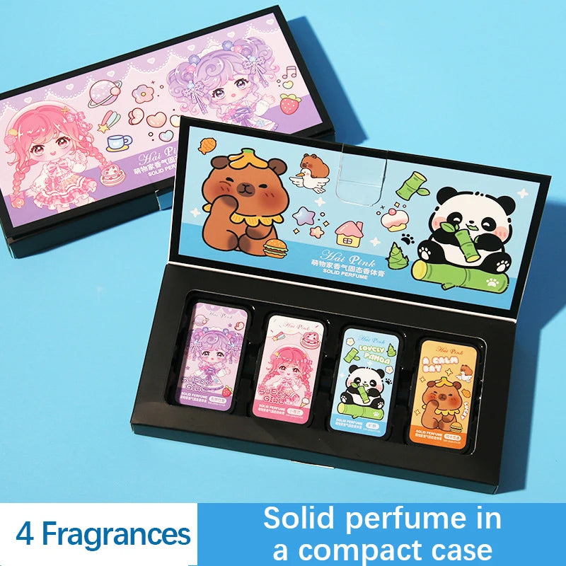 4-Piece Portable Solid Perfume Set for Long-Lasting Fragrance - 1