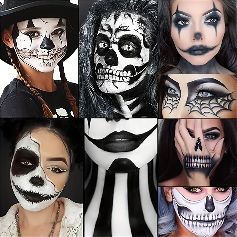 Professional Face and Body Paint Set for Halloween and Costume Makeup - 7