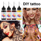 Long-Lasting Temporary Black Henna Tattoo Gel for Body Art